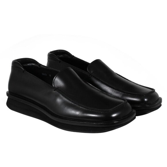 Prada Mens AW99 Vtg Square Toe Loafers US 9 UK 8 Black Leather Slip On Chunky main image 14